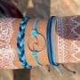 3 PcsVSCO String Wave Bracelet Adjustable Friendship Bracelet Handcrafted Jewelry Women (set A)