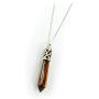 Natural Amethyst Rose Quartz Gemstone Crystal Healing Pendant Necklace & Earring Jewelry Set for Women Men Valentines Day