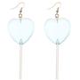 Funny Heart Lollipop Drop Dangle Earrings Set Ball Candy Multicolor Resin Cartoon for Women Girl Exaggerated Friendship BFF Food Jewelry
