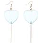 Funny Heart Lollipop Drop Dangle Earrings Set Ball Candy Multicolor Resin Cartoon for Women Girl Exaggerated Friendship BFF Food Jewelry