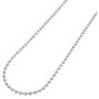 925 Sterling Silver Moon Cut Bead Chain Necklace, 2MM 3MM 4MM-Dog Tag Ball Link Necklace, Silver Beaded Necklace in,Rhodium and Yellow Gold,Men and Women, Silver Jewelry Gift, 16-36