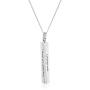 Rhodium Plated 925 Sterling Silver ''I Loved You Yesterday, I Love You Still, I Always Have, I Always Will'' Bar Pendant Necklace With 18'' Cable Chain