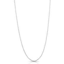 NYC Sterling Unisex Sterling Silver 2mm Diamond Cut Italian Made Rope Chain Necklace