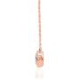 TJD 1/5 Carat Natural Brilliant Diamond Necklace 10 KT Rose Gold (H-I Color, I2 Clarity) Halo Diamond Necklace for Women Diamond Jewelry Gifts for Women