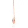 TJD 1/5 Carat Natural Brilliant Diamond Necklace 10 KT Rose Gold (H-I Color, I2 Clarity) Halo Diamond Necklace for Women Diamond Jewelry Gifts for Women