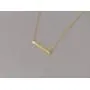 Bar Necklace [Horizontal “Believe It Bar” Inspirational Jewelry] Sterling Silver Plated 18” - Engraved with Make it Count