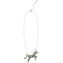 Cool Jewels Rainbow Unicorn Rhinestone Necklace