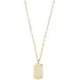 gorjana Womens Griffin Dog Tag Charm Hammered Pendant Necklace, 18K Gold Plated, 19 inch Chain