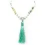 Larimar Accessories Mala Beads 108, 8mm Prayer Malas, All Natural A-1 Beaded Gemstones, Beaded Silk Tassel Necklace, Mens Crystal Healing Bead Jewelry