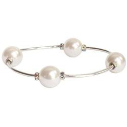 Made As Intended Crystal White Swarovski Pearl Blessing Bracelet