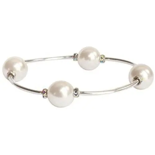 Made As Intended Crystal White Swarovski Pearl Blessing Bracelet Made As Intended Crystal White Swarovski Pearl Blessing Bracelet