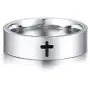 Stainless Steel Cross Simple Silver Band Ring Wedding Ring for Men Boy Women Girl,Religious Jewelry Gift Stainless Steel Cross Simple Silver Band Ring Wedding Ring for Men Boy Women Girl,Religious Jewelry Gift