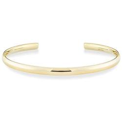 Miabella 925 Sterling Silver Italian Adjustable 4mm Open Cuff Polished Bangle Bracelet for Women 7.25-7.5 Inch, Made in Italy