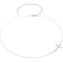 VENSERI Sideways Cross Pendant 925 Sterling Silver Simple Necklaces Choker Necklace for Women Girls Birthday Gift