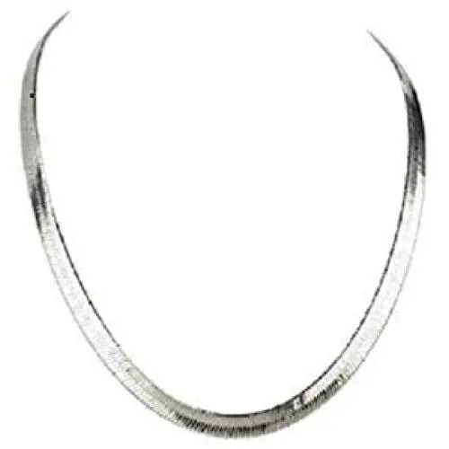 GM JEWELRY 14K White Gold Plated Flat Herringbone Magic Chain Necklace 20 for Men Women Unisex Teens GM JEWELRY 14K White Gold Plated Flat Herringbone Magic Chain Necklace 20 for Men Women Unisex Teens