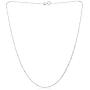 Sea of Ice Sterling Silver 1mm Diamond-Cut Bead Station Rolo Chain Necklace for Women, Size 14'' - 36'' Italy