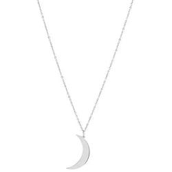 Glimmerst Crescent Moon Necklace, 18K Gold Plated Stainless Steel Crescent Moon Pendant Necklace Delicate Dainty Crescent Necklace for Women Girls