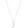 Glimmerst Crescent Moon Necklace, 18K Gold Plated Stainless Steel Crescent Moon Pendant Necklace Delicate Dainty Crescent Necklace for Women Girls