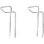 Minimalist Double Piercing Earrings for Women Girls Men S925 Sterling Silver Bar Threader Dangle Drop Stud Safety Pin 2 Hole Lobe Bended Hook Fashion Personalized Hypoallergenic Lightweight Jewelry