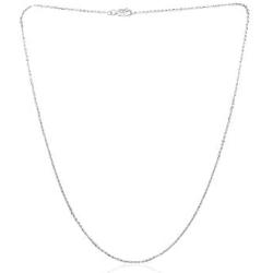 Sea of Ice Sterling Silver 1mm Sparkle Paillette Chain Necklace for Women, Size 14'' - 36'' Italy