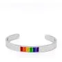 Tstars Gay Pride Bracelet Rainbow Flag Stainless Steel Bangle LGBT Jewelry Tstars Gay Pride Bracelet Rainbow Flag Stainless Steel Bangle LGBT Jewelry
