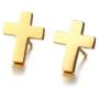 VNOX Stainless Steel Christian Mini Cross Stud Earring Huggie Hoop Earrings for Men Women