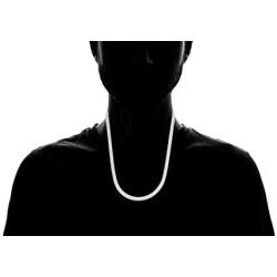 Verona Jewelers Sterling Silver 2.5MM Herringbone Flat Snake Magic Chain -925 Vintage Shiny Chain for Men and Women