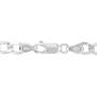 Nuragold 14k White Gold 7.5mm Solid Figaro Chain Link Necklace, Mens Jewelry Lobster Lock 20'' 22'' 24'' 26'' 28'' 30''