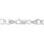 Nuragold 14k White Gold 7.5mm Solid Figaro Chain Link Necklace, Mens Jewelry Lobster Lock 20'' 22'' 24'' 26'' 28'' 30''