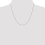 Solid 14k White Gold 0.50mm Box Chain Necklace