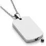 PiercingJ Personalized Custom Name Anniversary Calendar Stainless Steel Military Dog Tags ID Pendant Urn Memorial Container Necklace Ash Keepsake Cremation Jewelry, 24''
