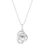 Femme Luxe 0.20 carats Love Knot Diamond Pendant Necklace for Women, 925 Sterling Silver, Dainty and Hypoallergenic, 18inch box chain, Jewelry with Gift Ready Box