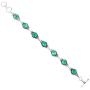 Turquoise Bracelet 925 Silver Overlay Handmade Boho Style Jewelry
