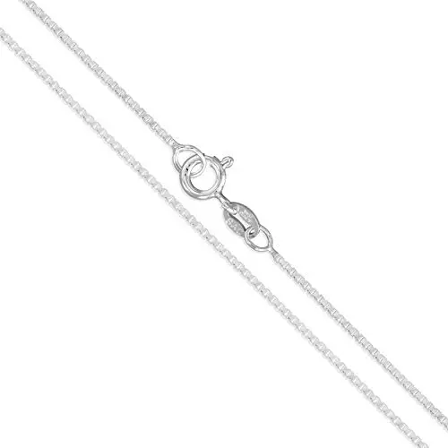 CHOOSE YOUR CLASP Sterling Silver 0.8mm Box Chain Necklace