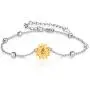 PRAYMOS Sunflower Bracelet Jewelry Women 925 Sterling Silver Adjustable Ball Charm Chain Decent Gifts for Her PRAYMOS Sunflower Bracelet Jewelry Women 925 Sterling Silver Adjustable Ball Charm Chain Decent Gifts for Her