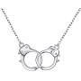DAOCHONG S925 Sterling Silver Handcuffs Necklace Pendant for Women