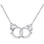DAOCHONG S925 Sterling Silver Handcuffs Necklace Pendant for Women