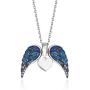 925 Sterling Silver Angel Wing Necklaces for Women,Heart Necklaces for Women, Cubic Zirconia Angel Wing Heart Pendant Charm Necklace for Women, Asthetic Jewellery for women