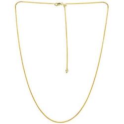 Sterling Silver 1mm Diamond-Cut Spiga Wheat Chain Adjustable Necklace For Women, Size 22 inches