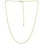 Sterling Silver 1mm Diamond-Cut Spiga Wheat Chain Adjustable Necklace For Women, Size 22 inches