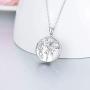 PROESS Fairy Angel Locket Necklace, Flower Girl Pendant Necklace That Holds Pictures S925 Sterling Silver Charm Heart Pendant Gifts for Women Girlfriend Daughter Sister