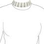 Large Bridal Art Deco Style Crystal Bar Accent White Simulated Pearl Wide Statement Choker Earring Necklace Bridal Jewelry Set for Women for Prom Pageant Wedding Adjustable