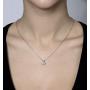 SERAFINA ❤️ Women’s Earrings and Pendant Necklace Set | White Sapphire Earrings and Necklace | 925 Sterling Silver | Elegant Silver Pendant and Stud Earring Set for Her