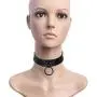 Leather Collar and Leash Neck Choker Adjustable Necklace Detachable PU Leather Punk Choker Belts Harness Role Play Game Collar Soft Leather Choker Neck Collar with Chain Leash