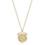 WEARON Coin Necklace for Women Girls 14k Gold Plated Dainty Round Medallion Pendant Necklace Jewelry Gifts
