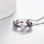 925 Sterling Silver Circle Necklace with Swarovski Crystal, Jewelry for Women Teen Girls 925 Sterling Silver Circle Necklace with Swarovski Crystal, Jewelry for Women Teen Girls