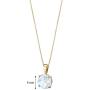 14 Karat Yellow Gold Created Opal Solitaire Pendant
