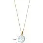 14 Karat Yellow Gold Created Opal Solitaire Pendant 14 Karat Yellow Gold Created Opal Solitaire Pendant