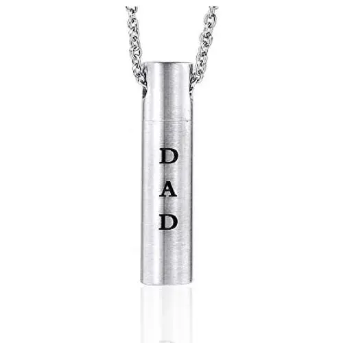 Molike Mom Dad Stainless Steel Urn Necklaces for Women Men Cremation Pendant Necklace for Memorial Ashes Molike Mom Dad Stainless Steel Urn Necklaces for Women Men Cremation Pendant Necklace for Memorial Ashes