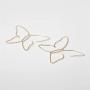 D.Rosse Large Boho Hollow Line Butterfly Earrings Gold Drop Dangle Beach Earrings Simple Stylish Dainty Pendant Silver Hoop Earrings for Women and Girls
